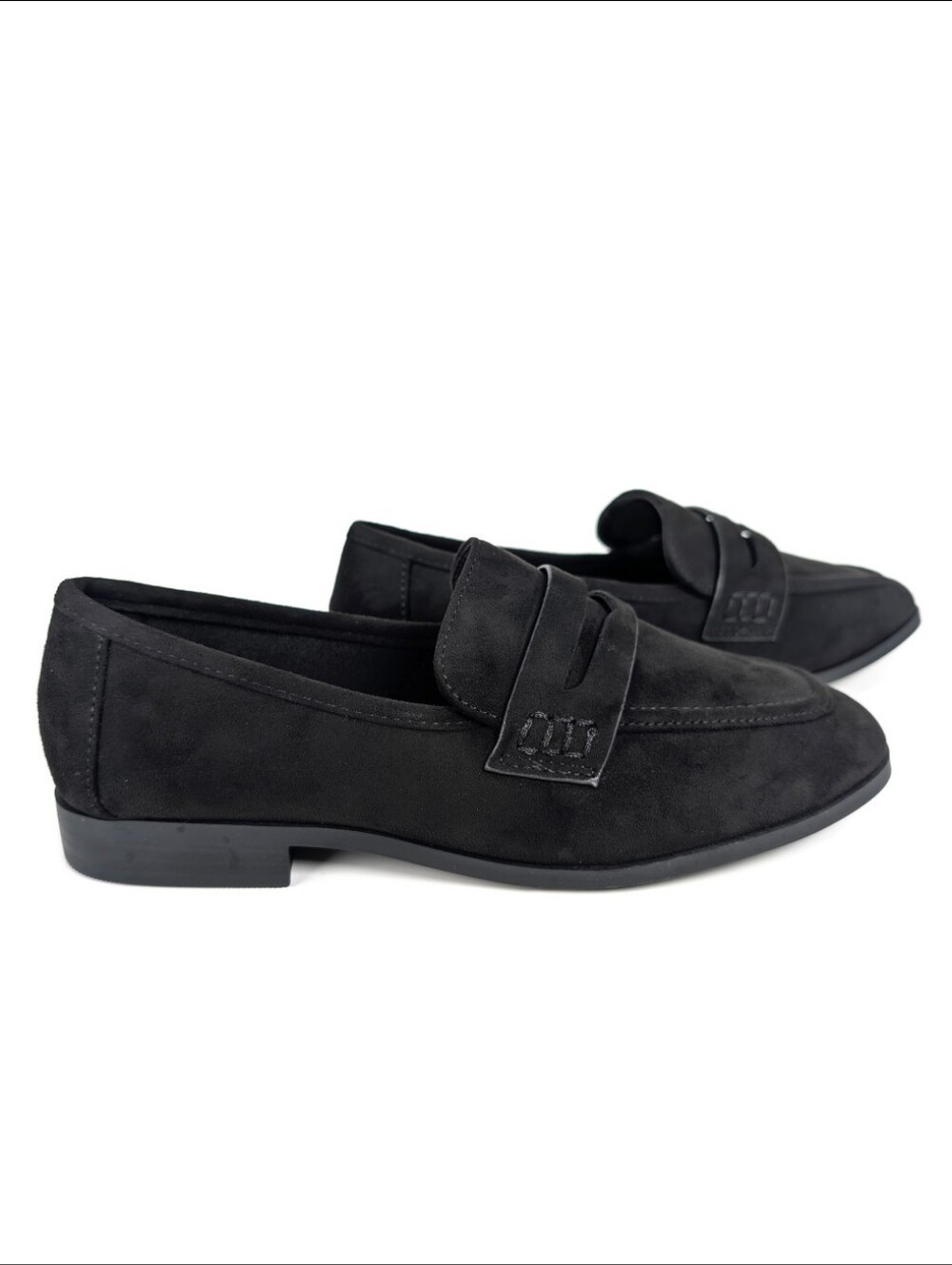 SODA Blakely Black Faux Suede Penny Loafers Women's Work Dress Office Shoes 7